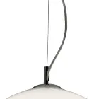 Lampadario Decentrato con Lume Piccolo e Grande in Vetro Made in Italy - Elisia Viadurini