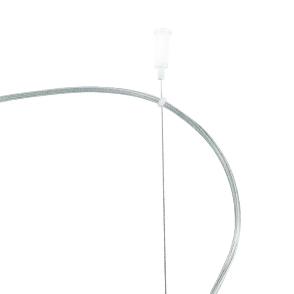 Lampadario Decentrato Due Lumi in Vetro Artigianale Made in Italy - Soffio Viadurini