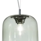Lampadario Decentrato Due Lumi in Vetro Artigianale Made in Italy - Soffio Viadurini