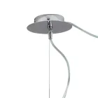 Lampadario Decentrato Due Lumi in Vetro Artigianale Made in Italy - Soffio Viadurini