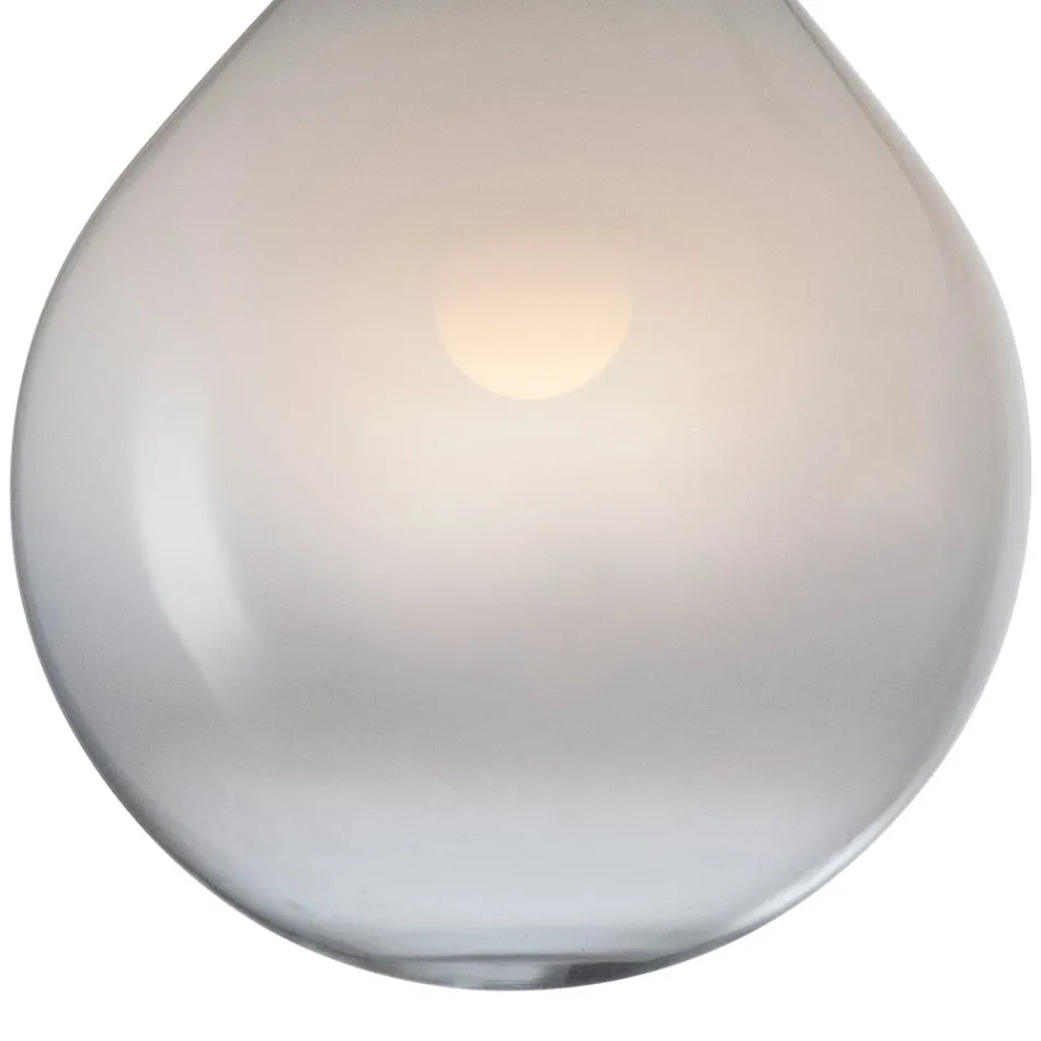 Lampadario Decentrato in Vetro Incamiciato a Mano Made in Italy - Iride Viadurini