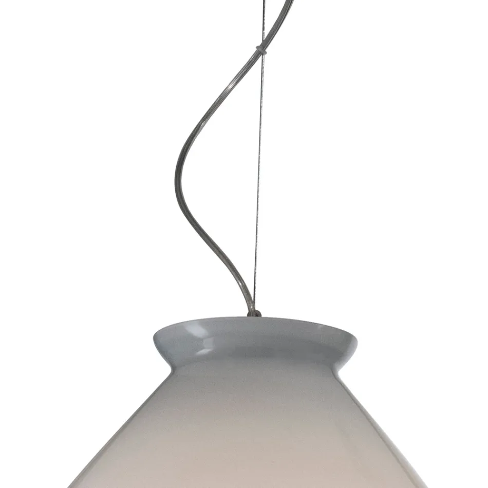 Lampadario Decentrato in Vetro Incamiciato a Mano Made in Italy - Iride Viadurini