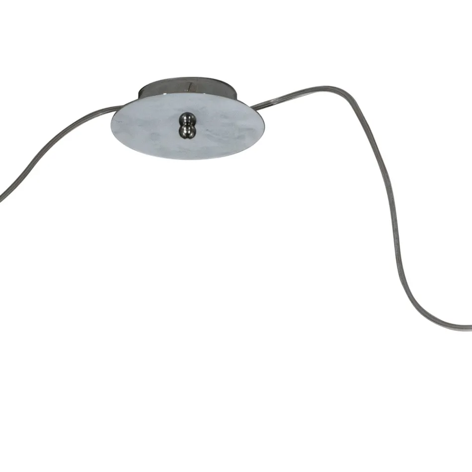 Lampadario Decentrato in Vetro Incamiciato a Mano Made in Italy - Iride Viadurini