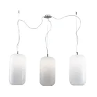 Lampadario Decentrato Tre Lumi in Vetro Veneziano Made in Italy - Soffio Viadurini
