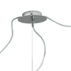 Lampadario Decentrato Tre Lumi in Vetro Veneziano Made in Italy - Soffio Viadurini