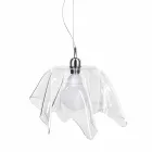 Lampadario design trasparente con drappeggio Dafne made in Italy Viadurini