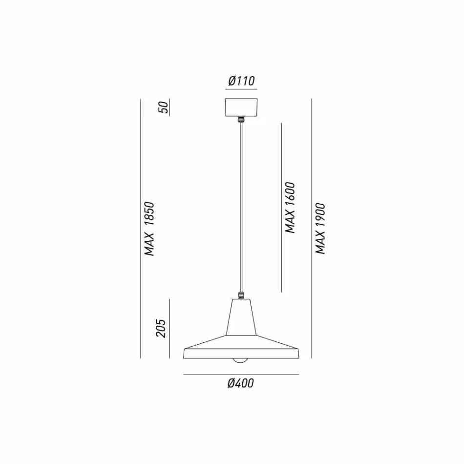 Lampadario di design stile industriale in ferro anticato Monica Viadurini