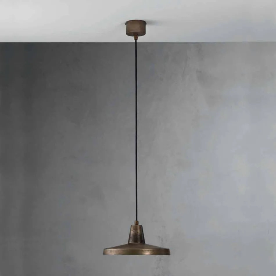 Lampadario di design stile industriale in ferro anticato Monica Viadurini