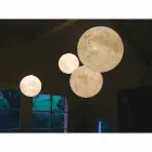 Lampadario di moderno design In-es.artdesign Luna bianco in nebulite Viadurini