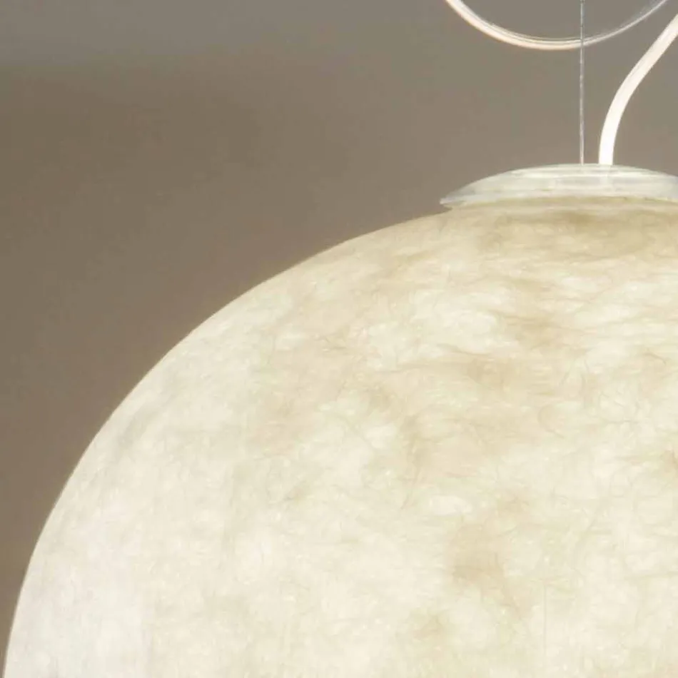 Lampadario di moderno design In-es.artdesign Luna bianco in nebulite Viadurini