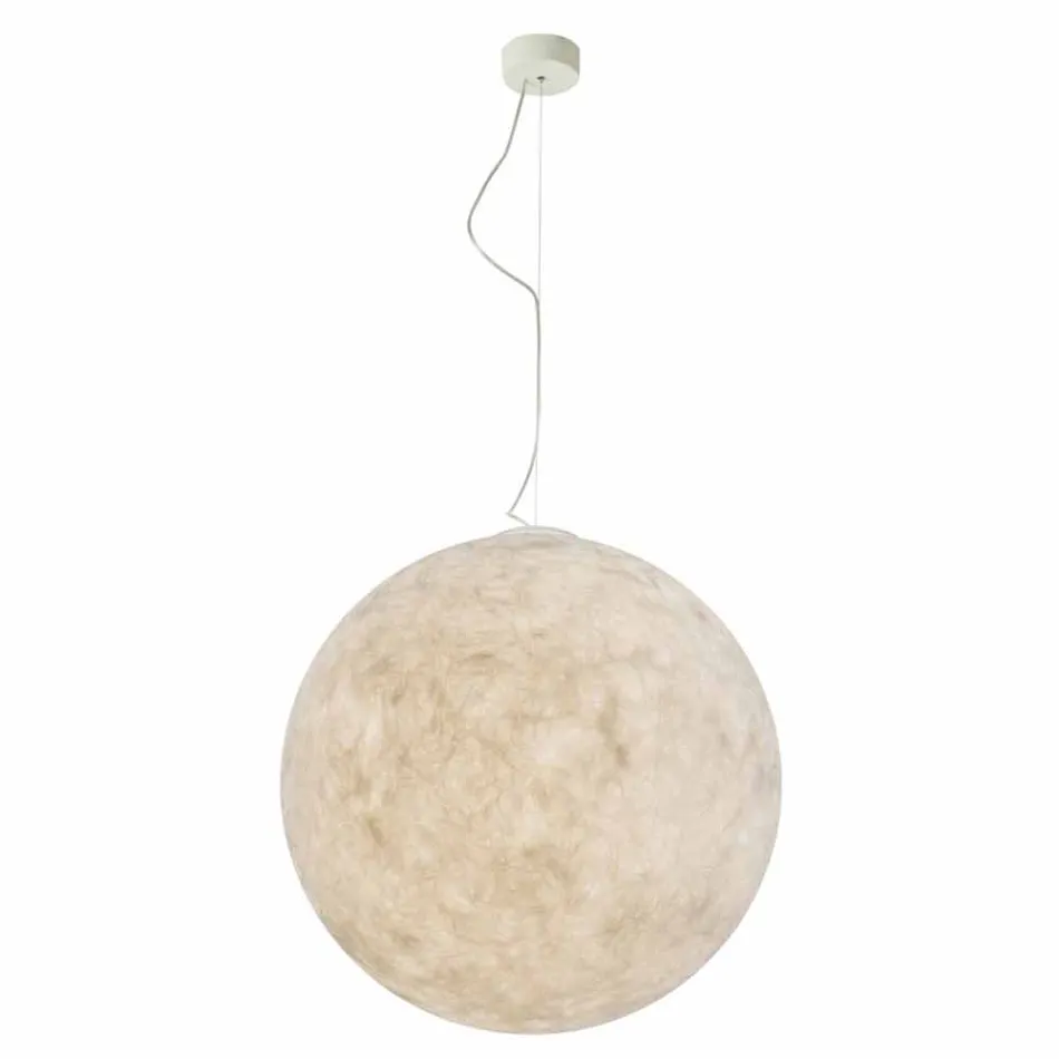 Lampadario di moderno design In-es.artdesign Luna bianco in nebulite Viadurini