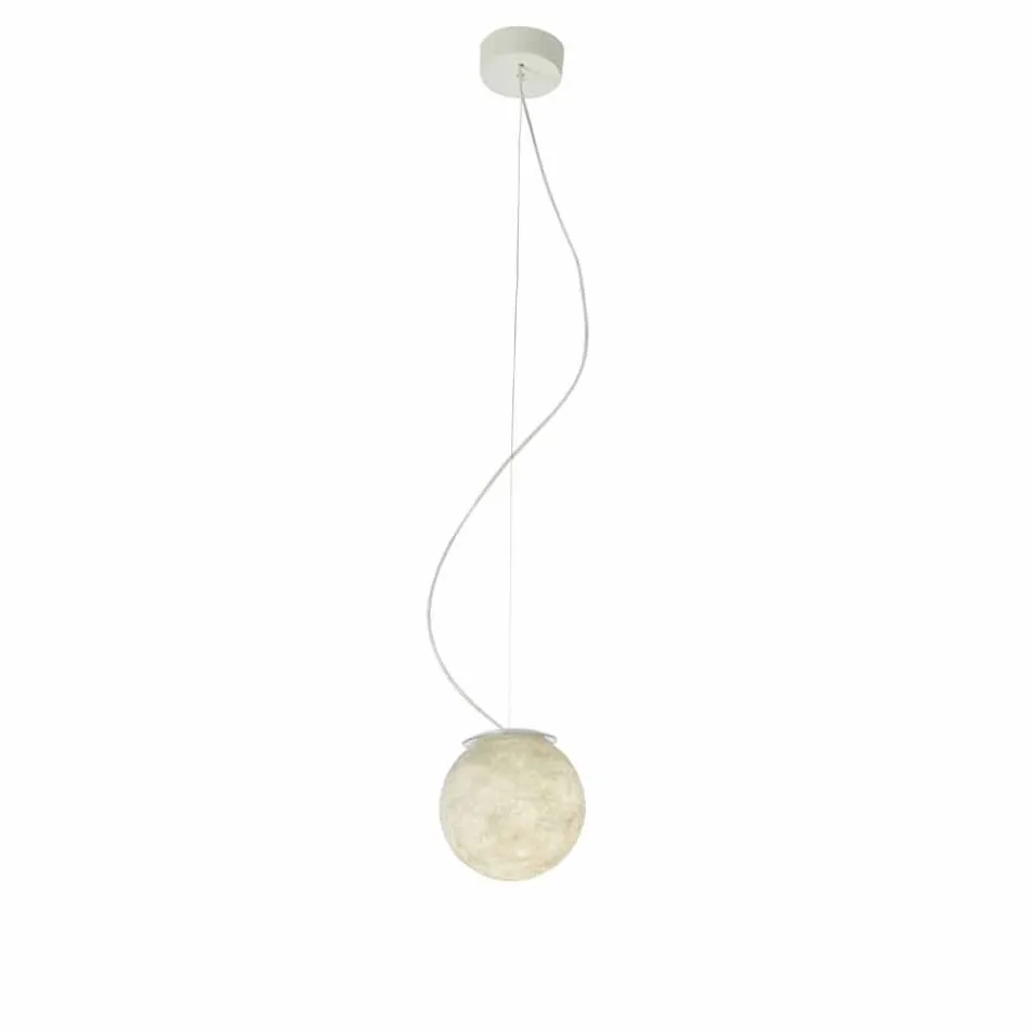 Lampadario di moderno design In-es.artdesign Luna bianco in nebulite Viadurini