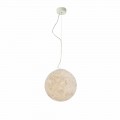 Lampadario di moderno design In-es.artdesign Luna bianco in nebulite