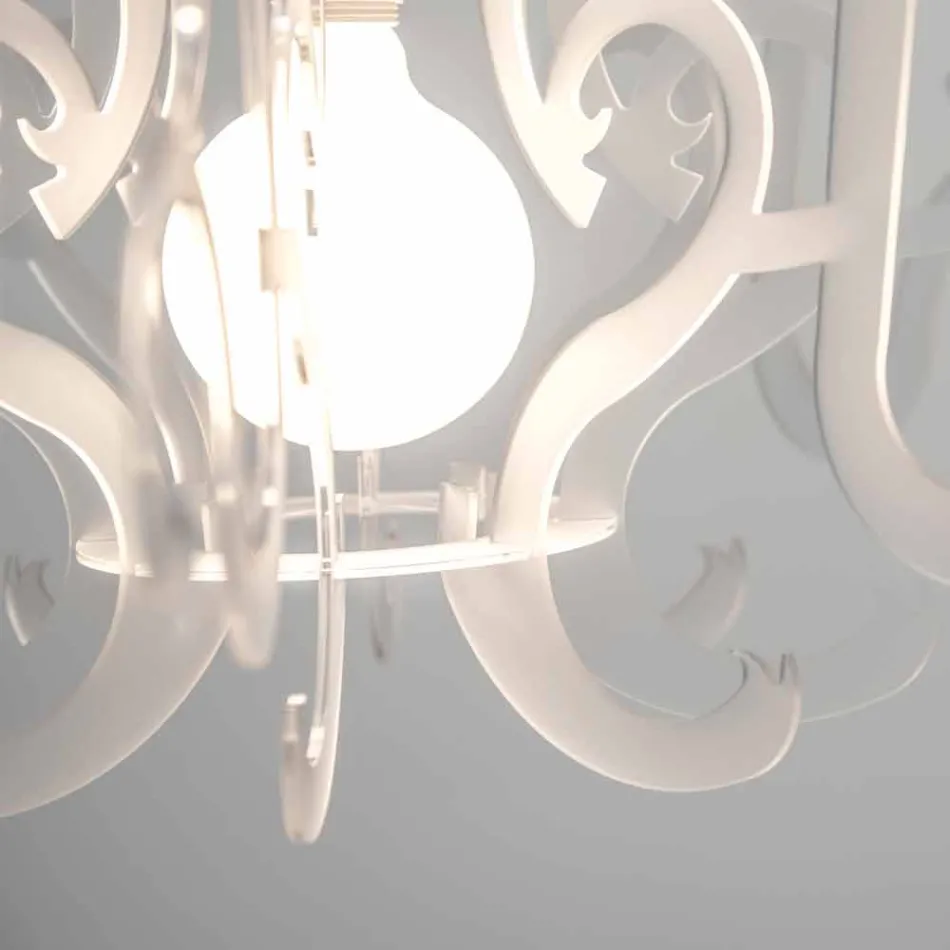 Lampadario di moderno design in plexiglass prodotto in Italia, Malito Viadurini