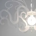 Lampadario di moderno design in plexiglass prodotto in Italia, Malito Viadurini
