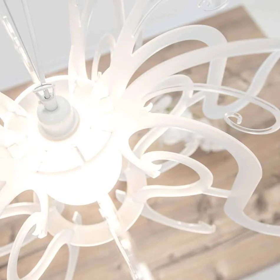 Lampadario di moderno design in plexiglass prodotto in Italia, Malito Viadurini