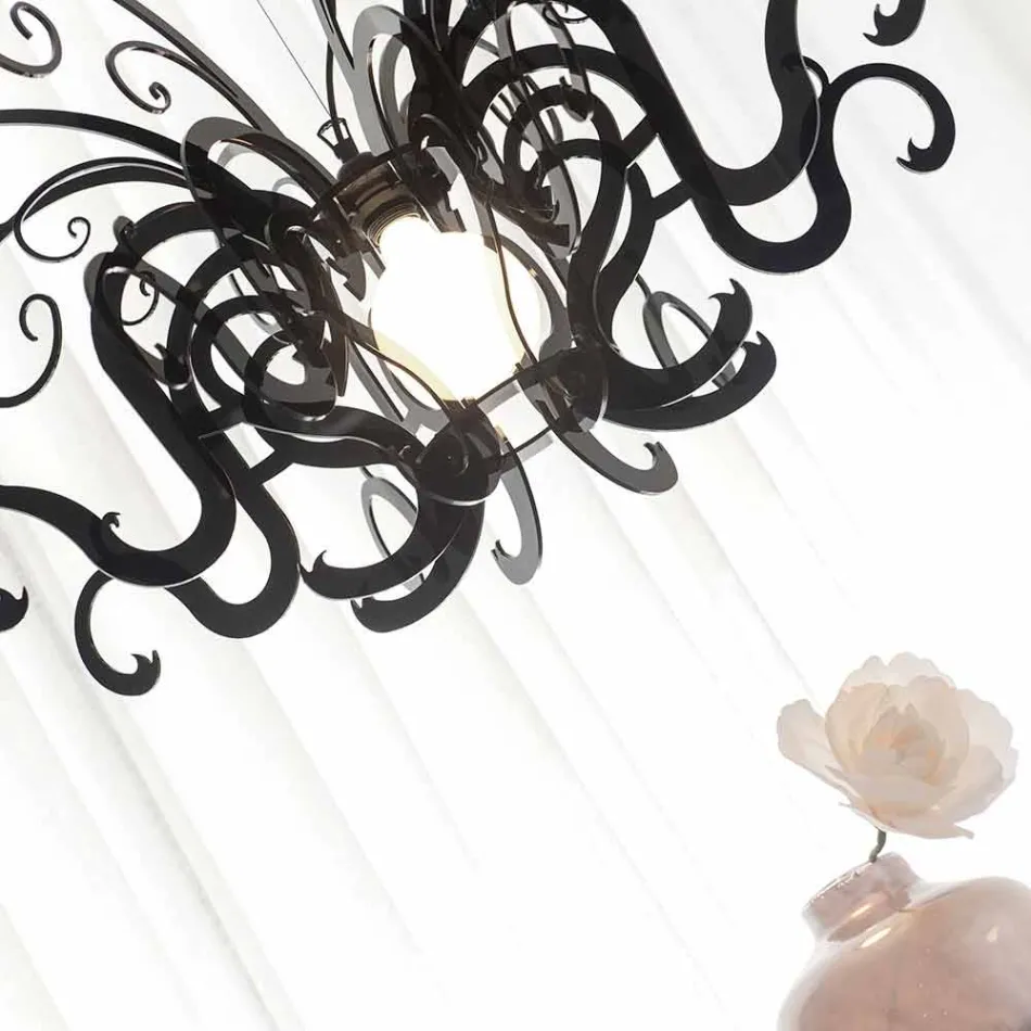 Lampadario di moderno design in plexiglass prodotto in Italia, Malito Viadurini