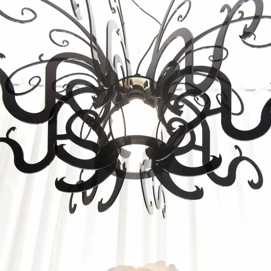 Lampadario di moderno design in plexiglass prodotto in Italia, Malito Viadurini