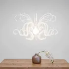 Lampadario di moderno design in plexiglass prodotto in Italia, Malito Viadurini