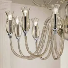 Lampadario Fatto a Mano a 18 Luci in Vetro di Venezia Made in Italy - Vittoria Viadurini