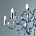 Lampadario Fatto a Mano a 9 Luci in Vetro Veneziano Made in Italy - Bernadette Viadurini