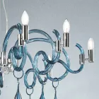Lampadario Fatto a Mano a 9 Luci in Vetro Veneziano Made in Italy - Bernadette Viadurini