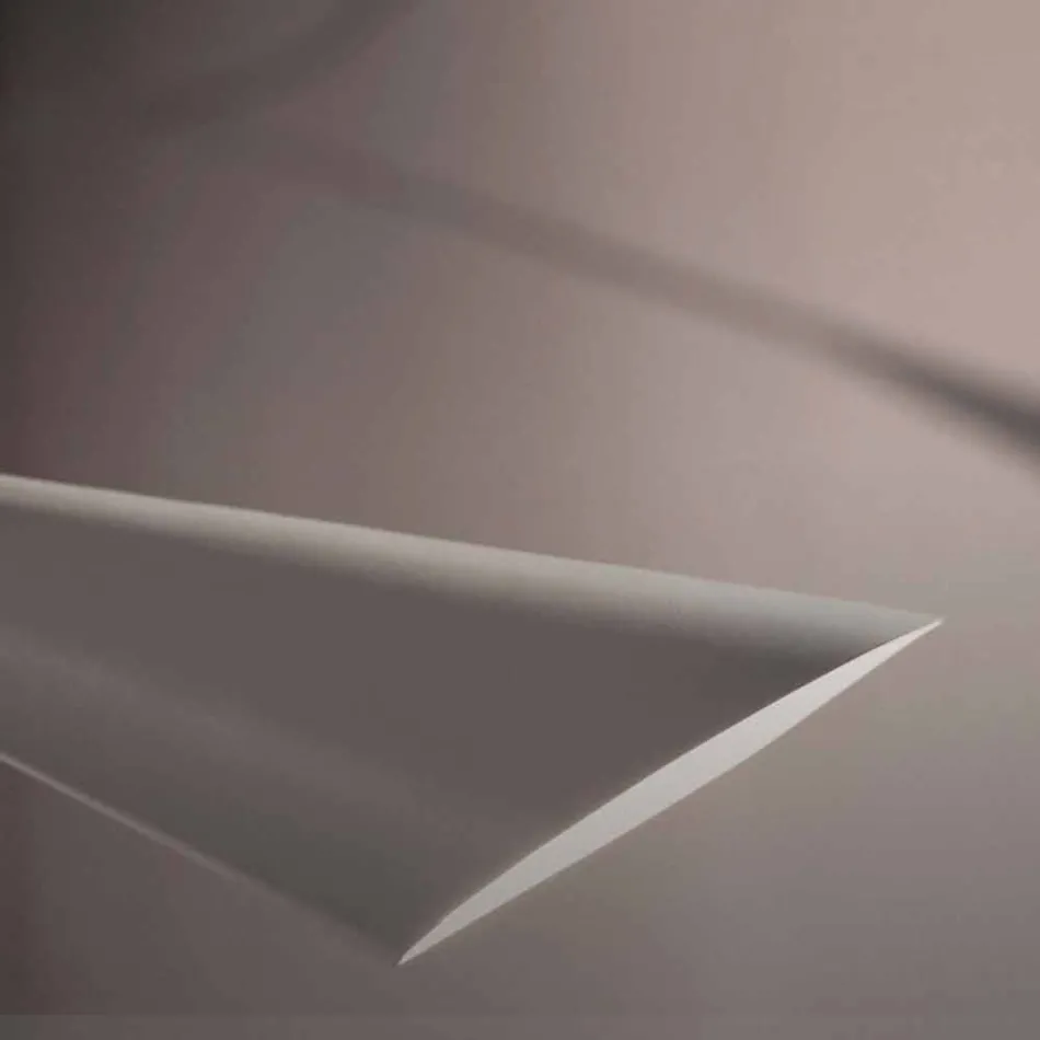 Lampadario in Acciaio Verniciato Bianco Fatto a Mano Made in Italy - Elica Viadurini