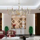 Lampadario in con Vetro e Strass Made in Italy per Arredare L’interno - Innsbruck Viadurini