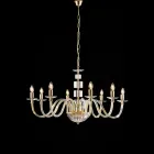 Lampadario in con Vetro e Strass Made in Italy per Arredare L’interno - Innsbruck Viadurini