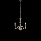 Lampadario in con Vetro e Strass Made in Italy per Arredare L’interno - Madrid Viadurini