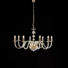 Lampadario in con Vetro e Strass Made in Italy per Arredare L’interno - Madrid Viadurini