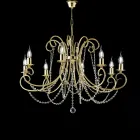 Lampadario in Ferro Cromato Made in Italy per Arredare L’interno - Praga Viadurini