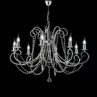 Lampadario in Ferro Cromato Made in Italy per Arredare L’interno - Praga Viadurini