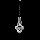 Lampadario in Ferro e Dorato con Strass Made in Italy per Arredare L’interno - Austria Viadurini