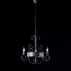 Lampadario in Ferro Laccato e Ruggine Made in Italy per Arredare L’interno - Texas Viadurini