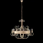 Lampadario in Ferro Laccato e Ruggine Made in Italy per Arredare L’interno - Texas Viadurini