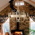 Lampadario in Ferro Laccato e Ruggine Made in Italy per Arredare L’interno - Texas