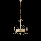 Lampadario in Ferro Laccato e Ruggine Made in Italy per Arredare L’interno - Texas Viadurini