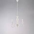 Lampadario in Legno e Ferro Laccato Made in Italy per Arredare L’interno - Toscana Viadurini