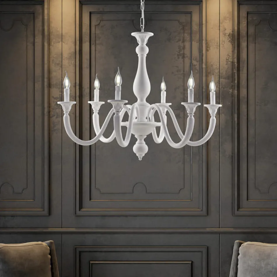 Lampadario in Legno Made in Italy per Arredare L’interno - Siena Viadurini