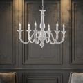 Lampadario in Legno con Paralumi a Candela Made in Italy - Siena