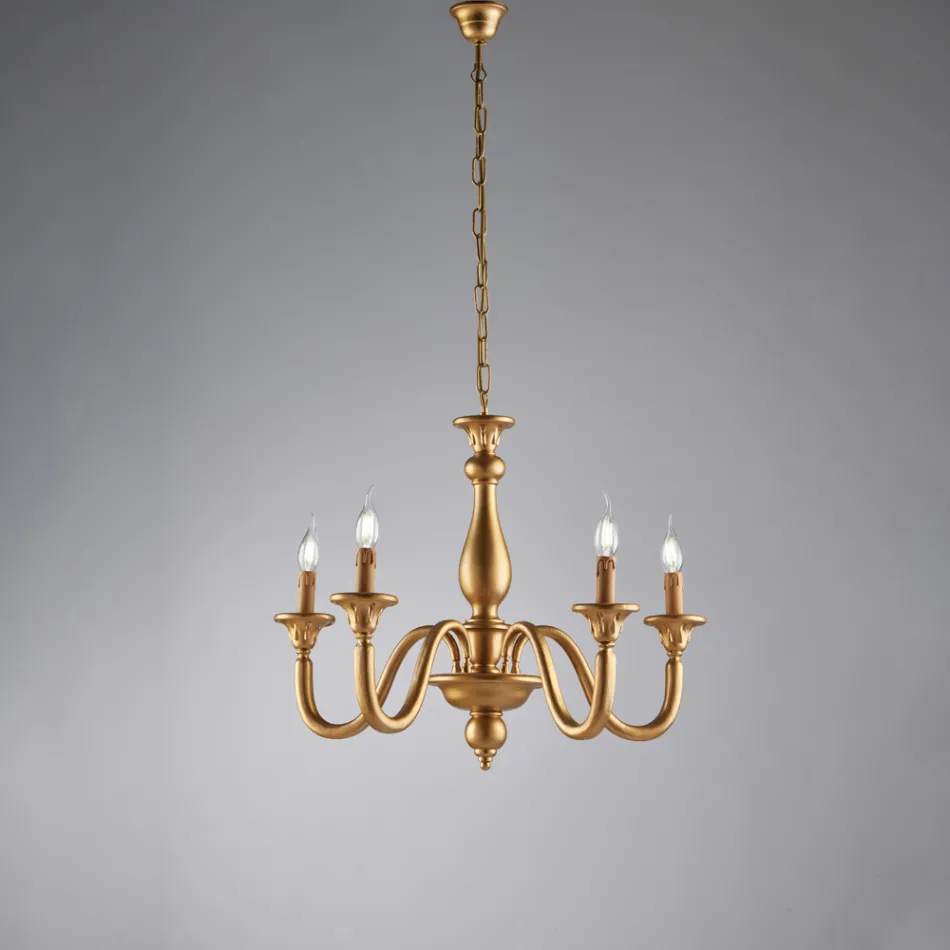 Lampadario in Legno Made in Italy per Arredare L’interno - Siena Viadurini