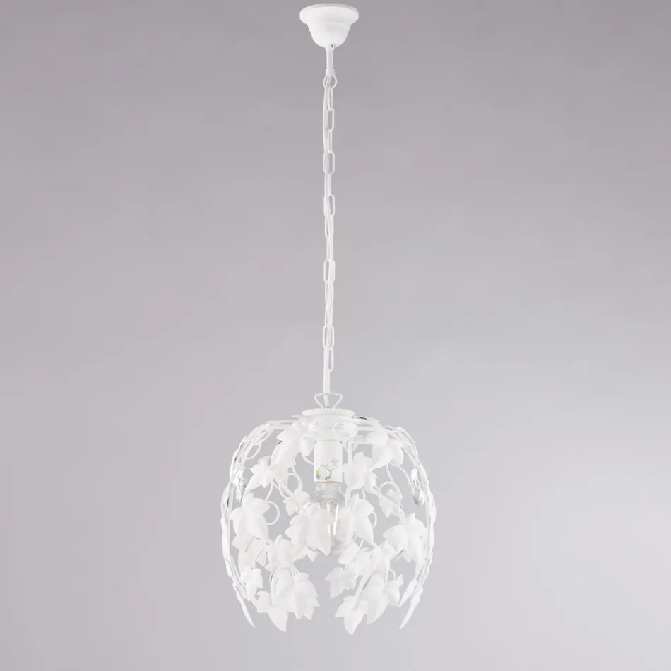Lampadario in metallo con pendenti in cristallo per interni eleganti – Orchidea Viadurini
