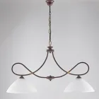 Lampadario in metallo e ceramica bianca per interni eleganti – Eclisse Viadurini