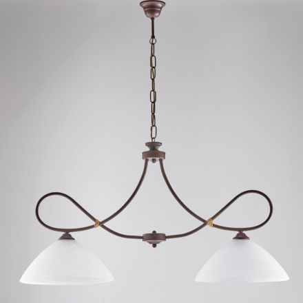 Lampadario in metallo e ceramica bianca per interni eleganti – Eclisse Viadurini