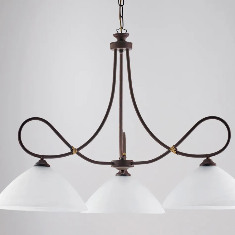 Lampadario in metallo e ceramica bianca per valorizzare gli interni – Eclisse Viadurini