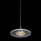 Lampadario in Metallo e Diffusore in Plexiglass Micro-Puntinato - Nora Viadurini