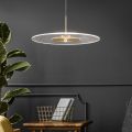 Lampadario in Metallo e Diffusore in Plexiglass Micro-Puntinato - Nora