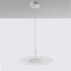 Lampadario in Metallo e Diffusore in Plexiglass Micro-Puntinato - Nora Viadurini