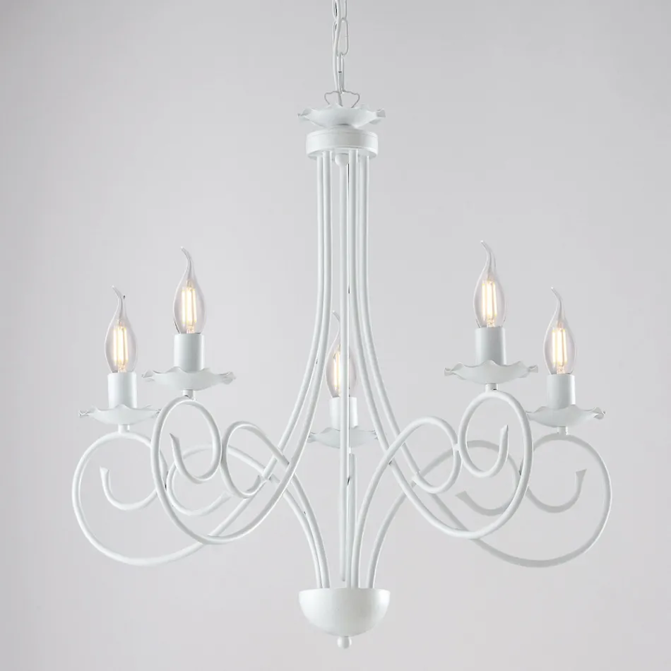 Lampadario in metallo e vetro per illuminare interni con stile elegante – Laguna Viadurini